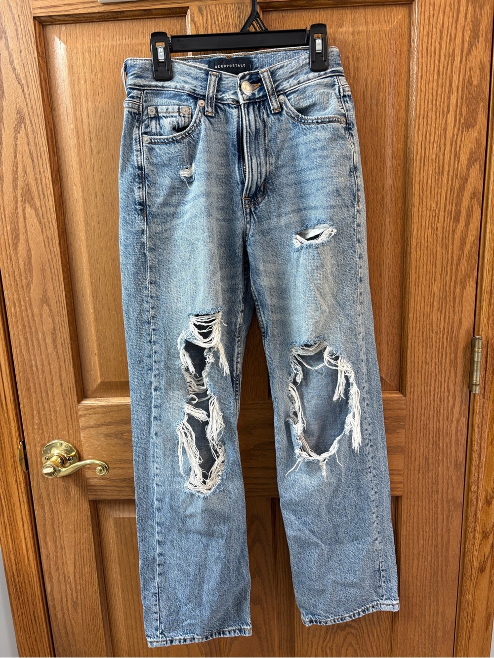 Aeropostale Light Blue Distressed Boyfriend Jeans